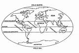 Mundi Continentes Mapas Mapamundi Planisferio Paises Norte Polo Fundamental Escola Geografia Coloringcity Ix Exercícios Sociales Zezinho sketch template