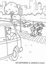 Coloring Crossing Pages Street Distracted While Do Para Kids Colorear навчання розмальовки малюнки Calle La 為孩子的色頁 sketch template
