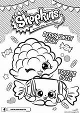 Shopkins Coloring Cutie Berry Lolly Tootsie Sweet Pages Printable sketch template