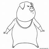 Sing Coloring Pages Pig Printable Info sketch template