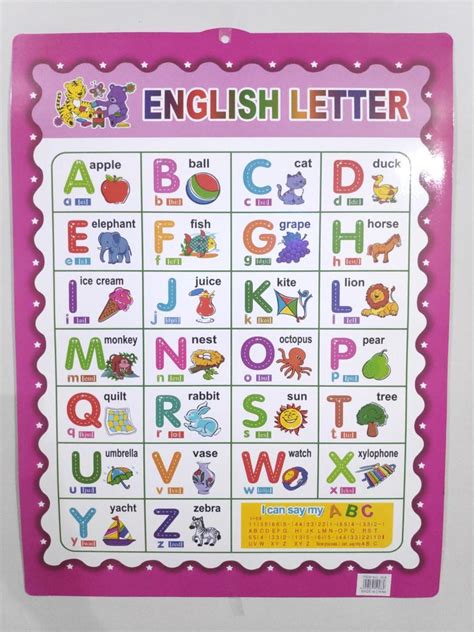 educational charts learning posters hobbies toys stationary