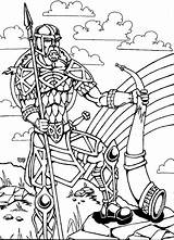 Heimdall Bifrost Vigilant Viking Deviantart Norse Coloring sketch template