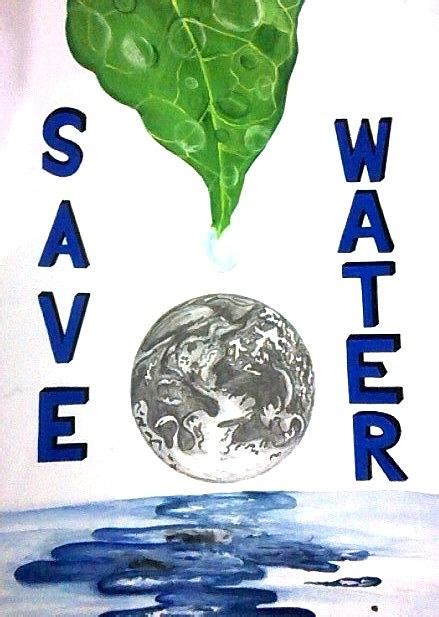 Save Water Poster Painting By Ankita Singh