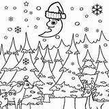 Sky Coloring Night Moon Pages Printable Drawing Cute Cartoon Crafts Kids Winter Snow Animal Astronomy Getcolorings Starship Christmas Stars Getdrawings sketch template