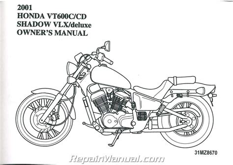 honda vt shadow vlx deluxe motorcycle owner manual