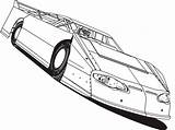 Coloring Dirt Modified Racecar Sprint Kanak Gambar Kereta Mewarna Ringkasan Nascar Gcssi sketch template