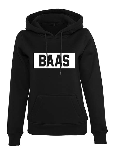 dames hoodie baas zwart badass fashion