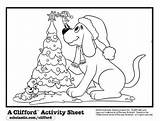Clifford Christmas Coloring Pages Tree Color Little Book Read Ask Him Then Her Printables Choose Board sketch template