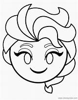 Emojis Elsa Disneyclips Coloringhome sketch template
