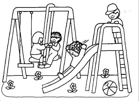 children park coloring page photography pinterest motor  playground