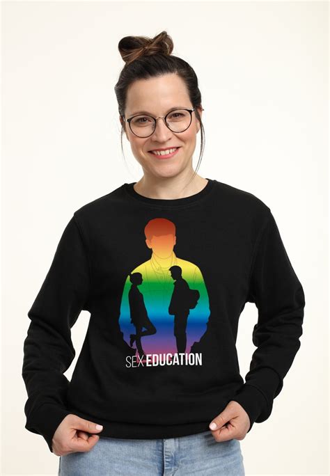 henry tiger sex education rainbow silhouette sweater black zwart