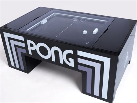 play classic arcade games   atari pong coffee table