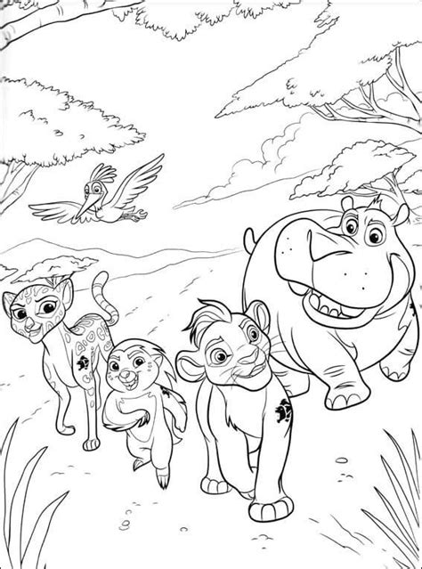 lion guard coloring pages learny kids