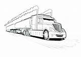 Trailer Truck Drawing Coloring Pages Paintingvalley Drawings sketch template