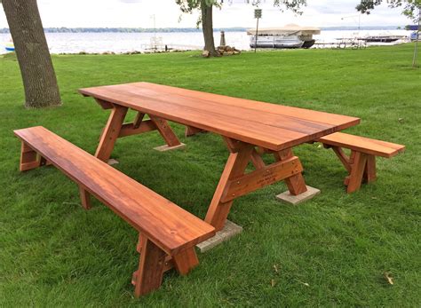 Large Wooden Picnic Table Custom Wood Picnic Table Kit Picnic Table