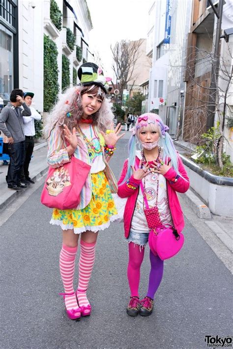 Colorful And Kawaii Decora Girls On Cat Street In Harajuku Japanese