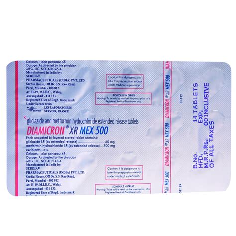 diamicron xr mex  tablet  price  side effects composition apollo pharmacy
