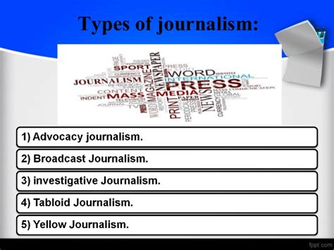 knowing journalism types  journalism