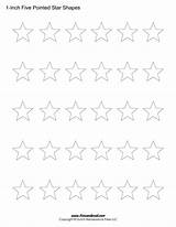 Pointed Five Star Stars Printable Inch Shape Templates Shapes Blank Timvandevall sketch template