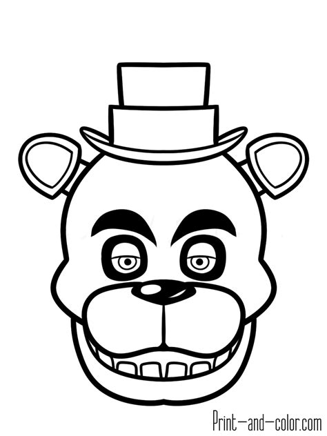 coloring pages   nights  freddys   gambrco