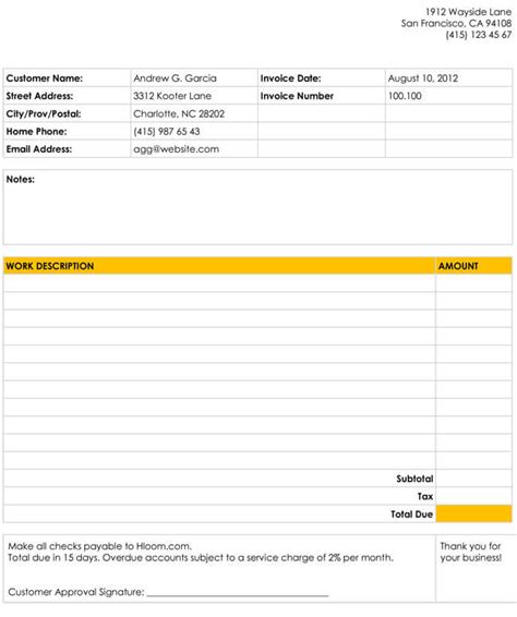 invoice templates editable  excel  word