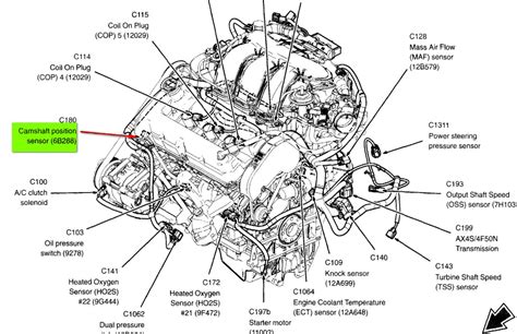 ford taurus engine diagram  ford taurus engine diagram automotive parts diagram