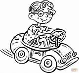 Car Driving Boy Coloring Toy Clipart Pages Small Little Drawing Colouring Drive Cartoon Color Clip Children Print sketch template