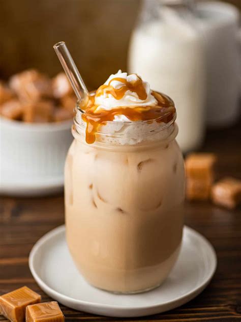 easy iced caramel latte baking mischief