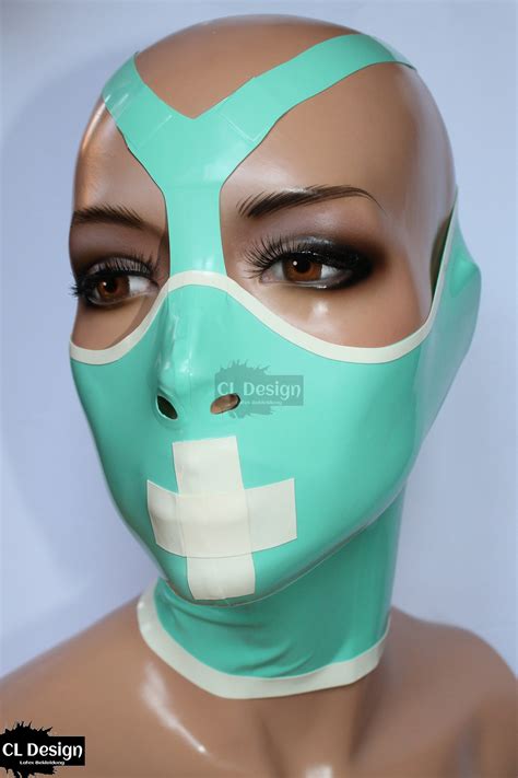 Cl Design Ladies Latex Nurse Mask For Men And Women With Etsy Polska