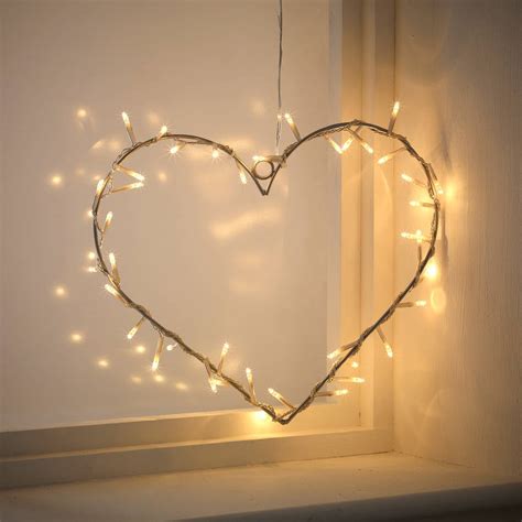 heart fairy light wreath  lightsfun notonthehighstreetcom