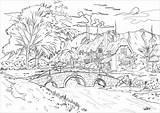 Landschaften Erwachsene Snowy Coloriage Paysages Coloriages Adults Scenario Malbuch Imprimer Adulti Noël Scenery Justcolor Adultes Natur Imbued Spirit Montagne sketch template