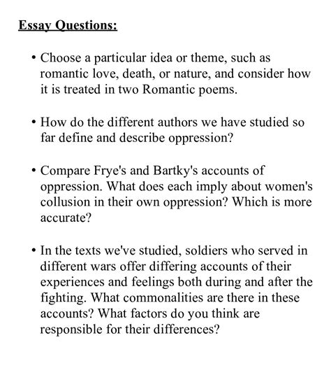 essay format answer  questions