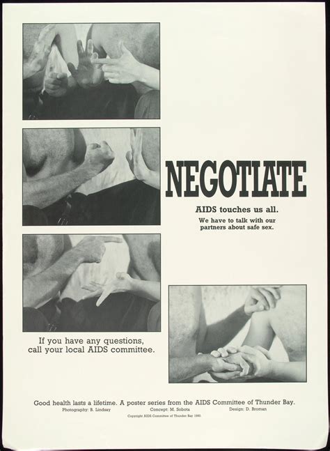 negotiate aids touches us all aids education posters