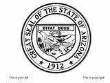 Seal State Arizona Official sketch template