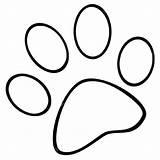 Paw Coloring Dog Print Template sketch template
