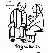 Reconciliation Sacrament Coloring Children Confession Clipart Pages First Catholic sketch template