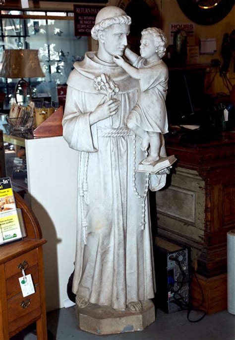 Large Life Size Statue Antique Italian Marble Saint