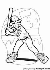 Coloring Baseball Pages sketch template