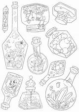 Potion Colouring Potions Gnome sketch template