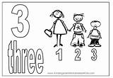 Coloring Number Pages Clipart Numbers Three Sheet Kids Kindergarten Working Library Popular sketch template