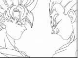 Goku Vegeta Coloring Pages Vs Getdrawings Color Drawing Getcolorings Printable sketch template