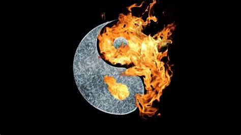 yin  flame abstract artwork desktop  wallpaper  desktop