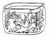 Pecera Akwarium Rybki Kolorowanki Kolorowanka Ryby Fishbowl Druku Imagui Wydruku Malowankę Wydrukuj Trouvé sketch template