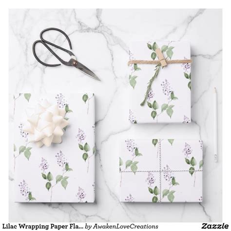 lilac wrapping paper flat sheet set     wrapping paper paper creative gifts