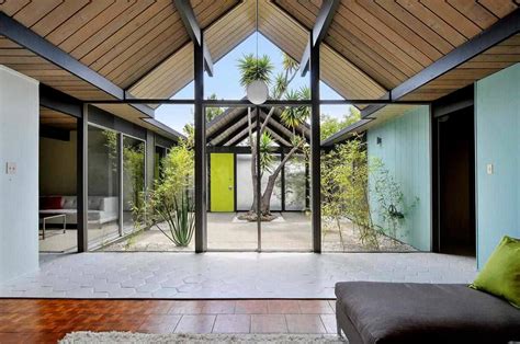 courtyard   oakland california eichler home designed   quincy jones