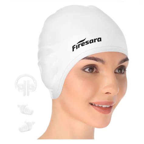 Firesara Silicone 3d Swim Cap White Buy At Best Price From Mumzworld