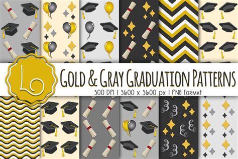gold  gray graduation patterns