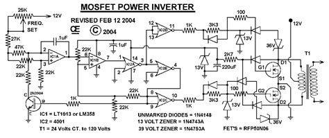 watt power inverter circuit diagram circuitstune