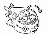 Octonauts Coloring Pages Printable Everfreecoloring Animals Sea sketch template