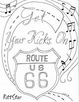 66 Route Coloring Instant Adult Printable sketch template